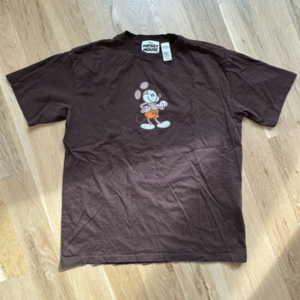Disney Parks • Mickey Mouse T Shirt • Brown • Medium